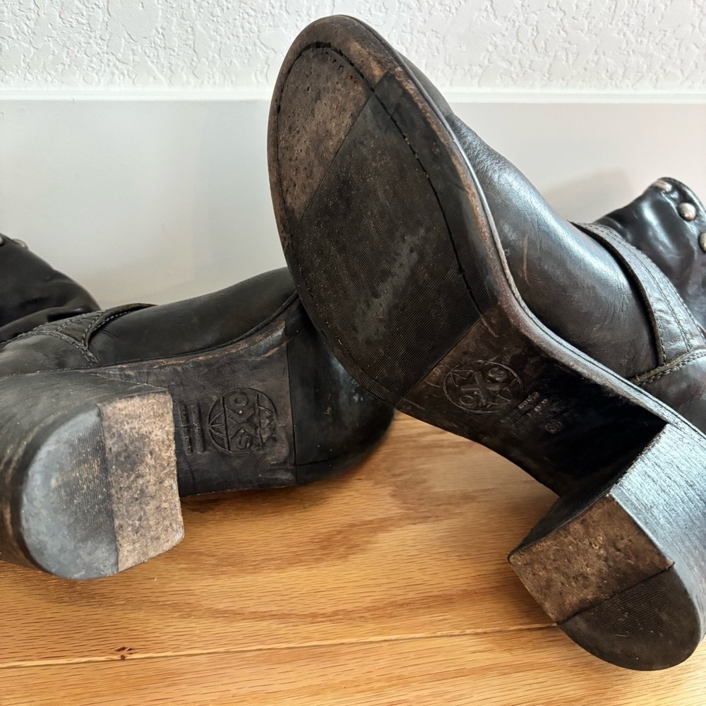 🐎 OXS Heeled Brown Leather Boots - size 38​​ - Picture 6 of 9